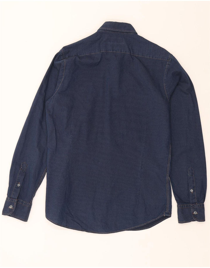 MASSIMO DUTTI Mens Shirt Medium Navy Blue Pinstripe Vintage Massimo Dutti and Second-Hand Massimo Dutti from Messina Hembry 