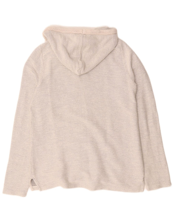 Fat Face Pull à capuche zippé pour femme UK 14 Grand coton gris
