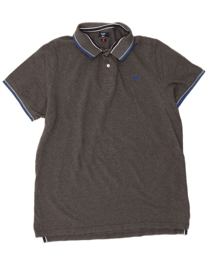 Superdry Polo Homme 2XL Gris Coton