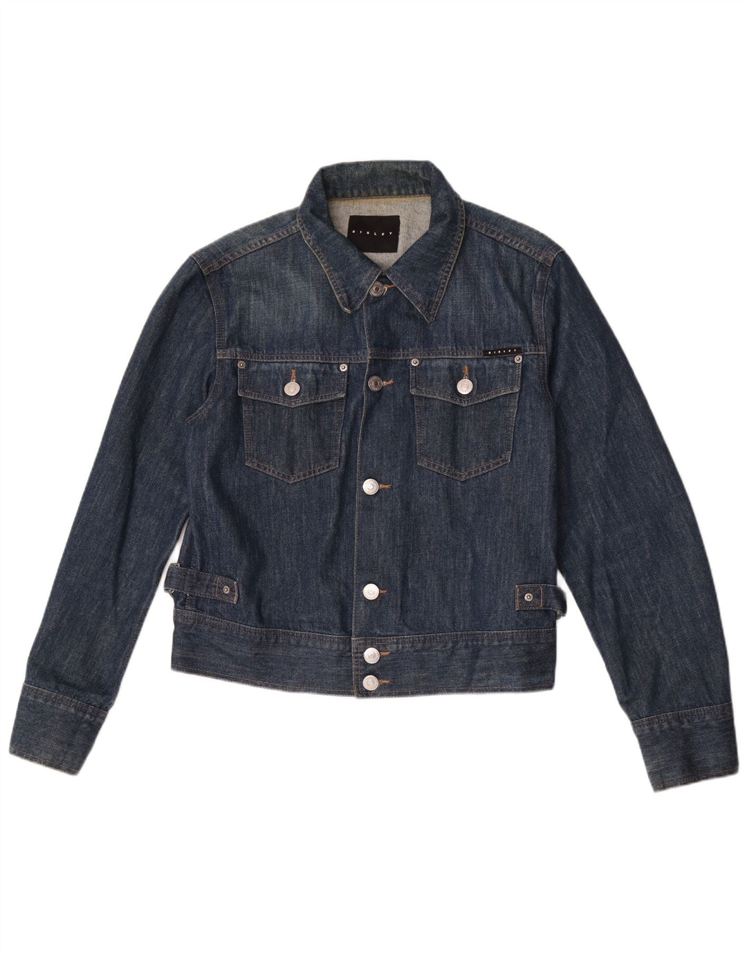 Sisley Veste en Jean Homme UK 38 Bleu Moyen Coton