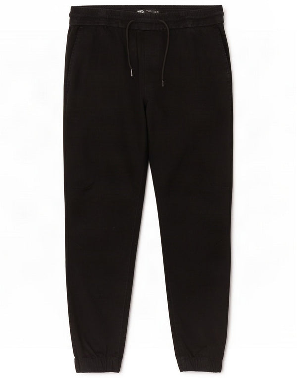 Zara Pantalon de survêtement homme Joggers Large Noir Coton