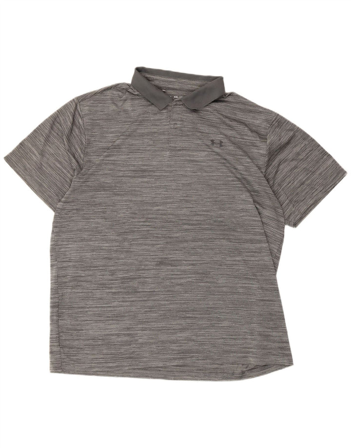 Under Armour Polo Homme 2XL Gris Rayé