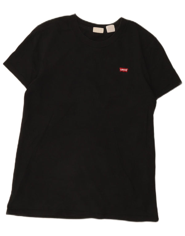 Levi's T-Shirt Femme UK 10 Petit Noir Coton