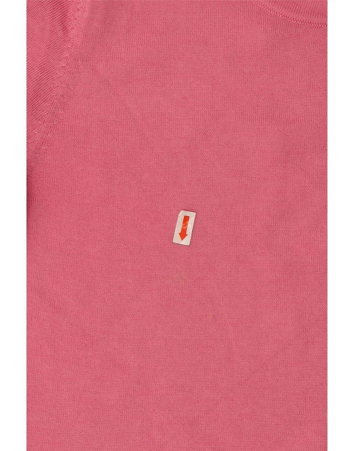 HOBBS Pull à col rond pour femme UK 12 en laine rose moyen