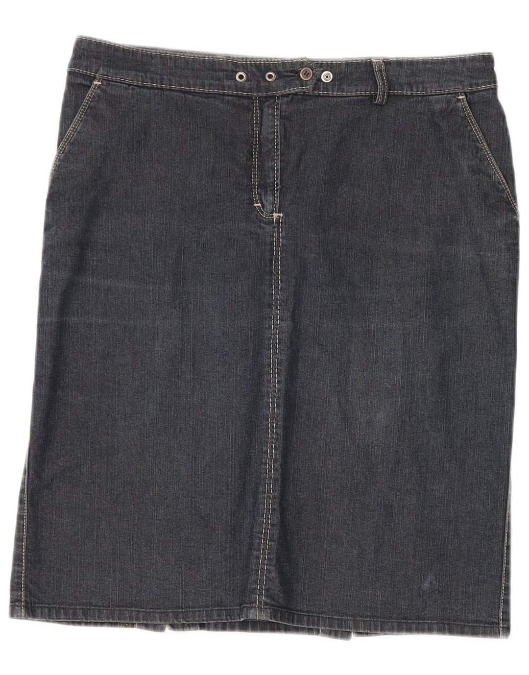 Femme TRUSSARDI Jupe En Jean IT 46 Large W32 Bleu Marine Coton