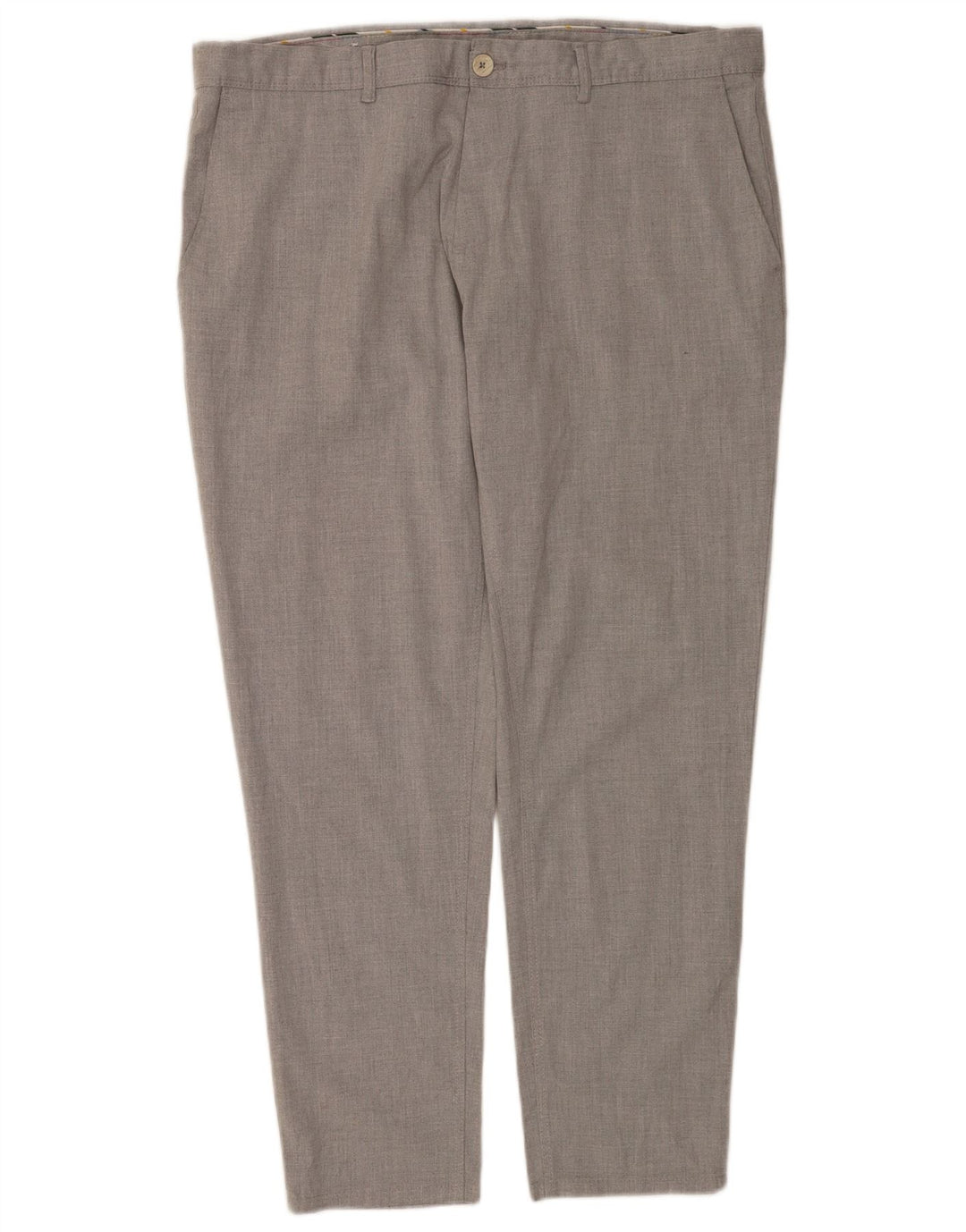 Zara Pantalon Chino Slim Homme EU 48 XL W38 L29 Gris Polyester