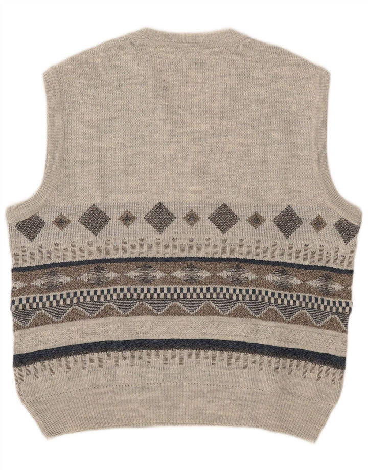 C&A Débardeur Canda Vest Homme Gris Géométrique Acrylique