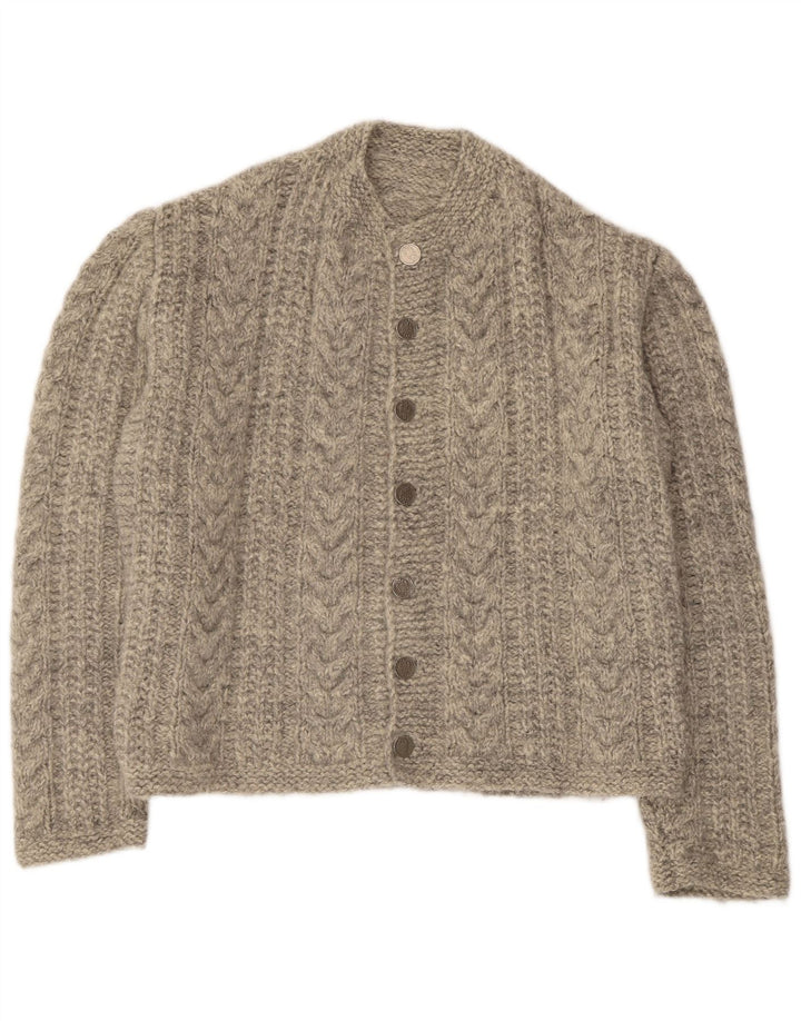 vintage Mens Cardigan Pull Grand Gris