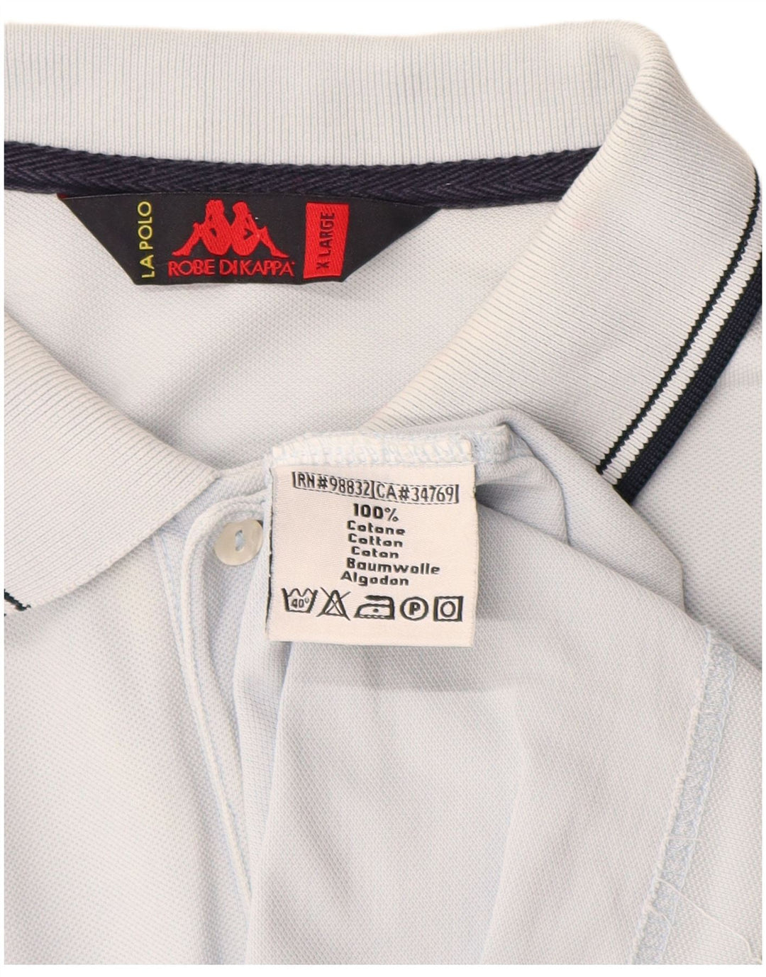 Kappa Polo Homme XL Bleu Coton