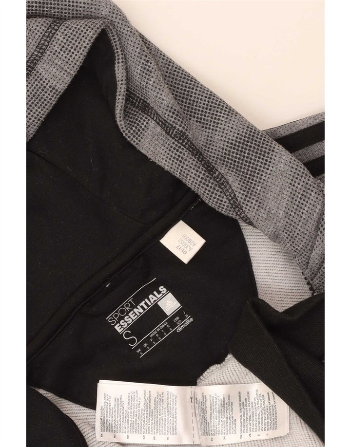 Adidas Pull à capuche zippé Climalite pour homme Petit polyester à pois gris