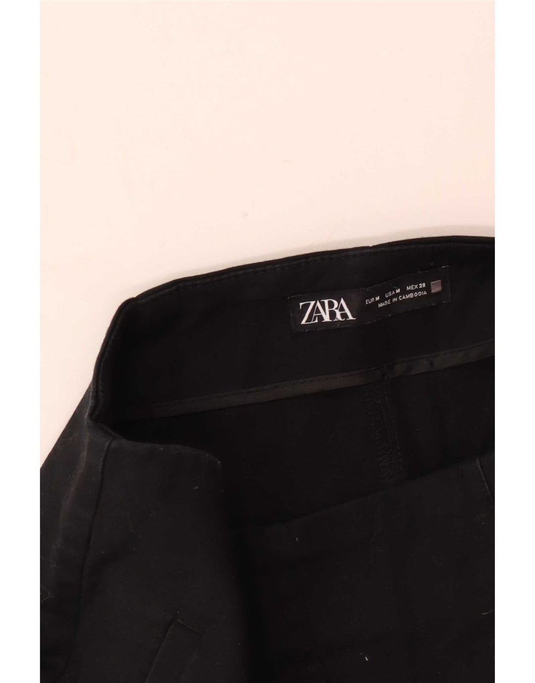 Zara Pantalon chaud taille haute pour femme Medium W28 Noir