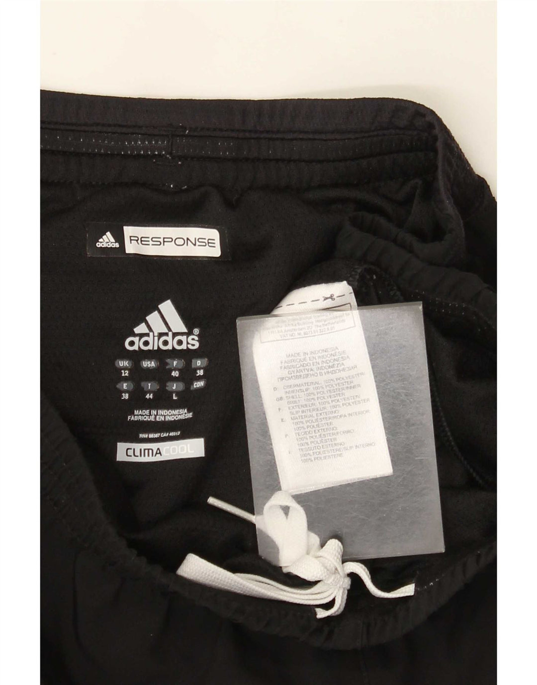 Adidas Femmes Climacool Sport Shorts UK 12 Moyen Noir Polyester