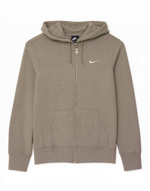 Nike Pull à capuche zippé pour homme Petit coton moucheté gris
