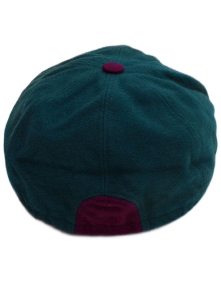 CONTE OF FLORENCE Mens Graphic Baseball Cap Large Turquoise Wool