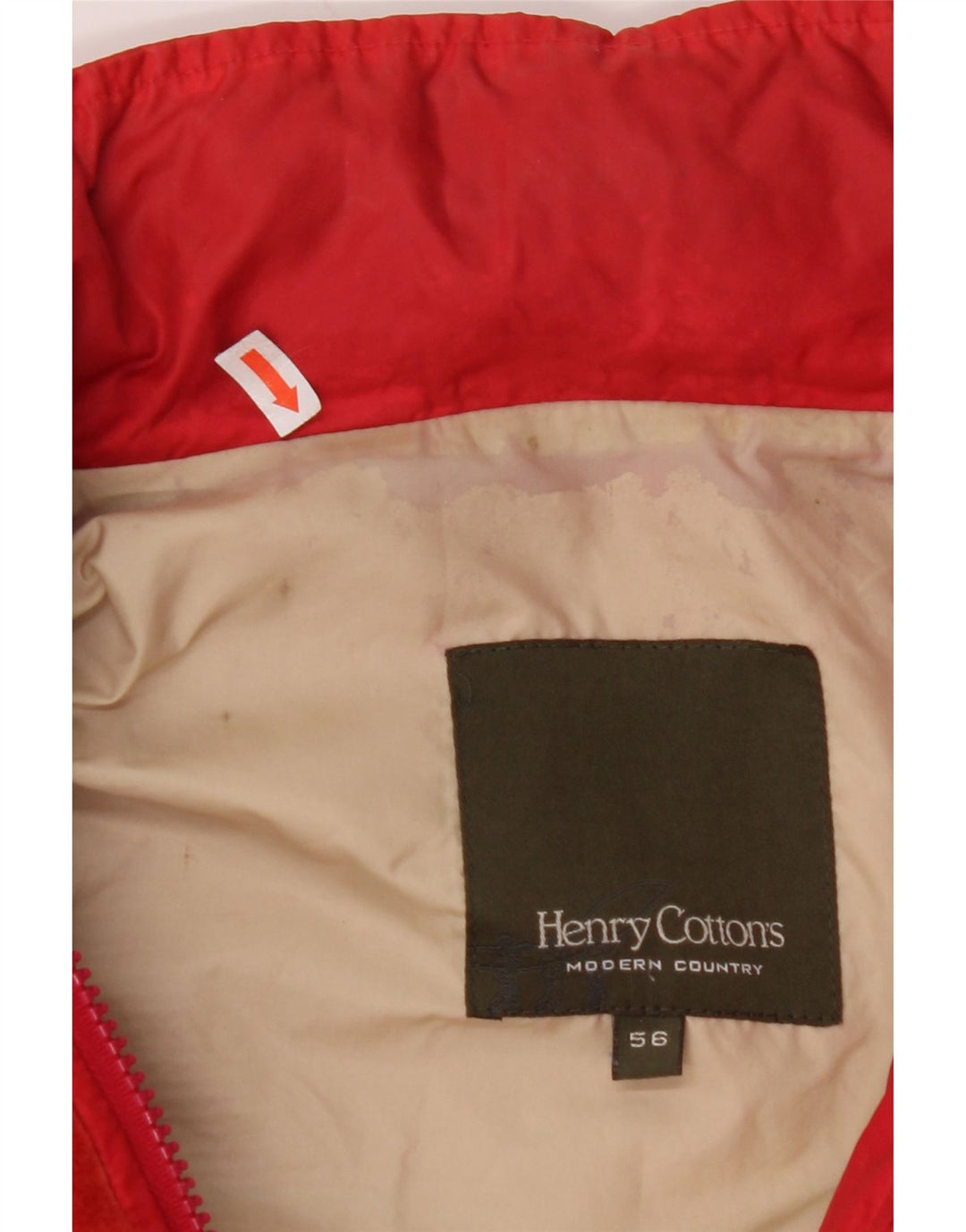 HENRY COTTONS Veste de Pluie à Capuche Homme IT 56 3XL Rouge Polyamide