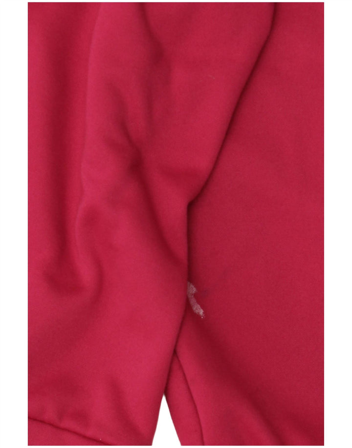 CHAMPION Girls Zip Hoodie Sweater 9-10 Years Medium Pink Polyester