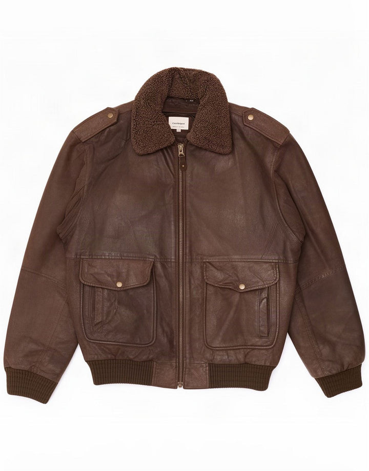 Conbipel Veste militaire en cuir pour homme IT 54 XL Marron