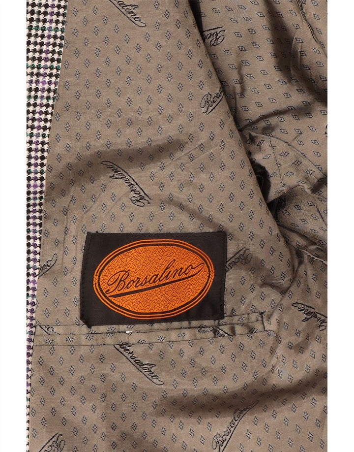 Borsalino Veste blazer à 2 boutons pour homme UK 38 Medium Multicolore à pois