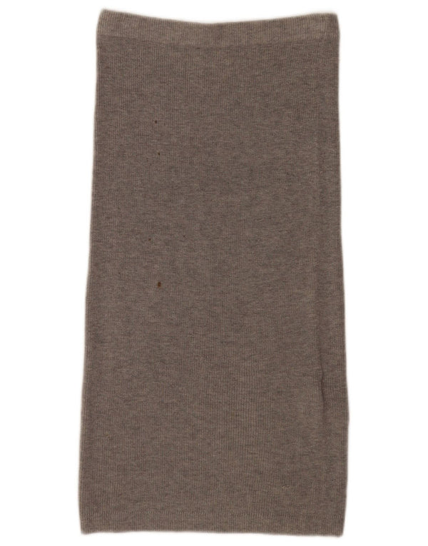 Whistles Womens Knit Straight Skirt UK 10 Small W27 Grey Wool