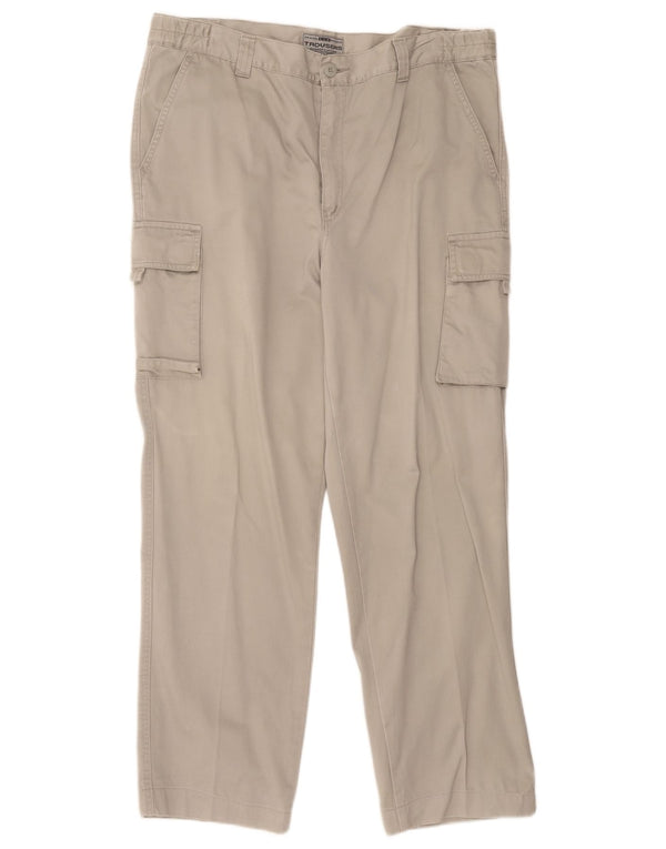 Pantalon cargo droit femme vintage IT 52 XL W40 L28 Coton Gris