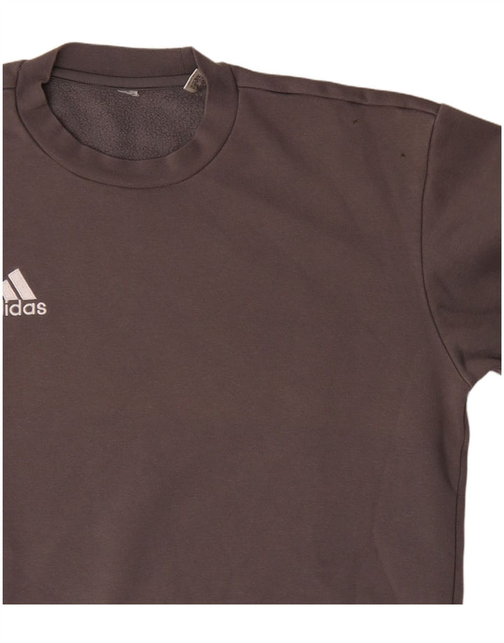 Adidas Sweat-Shirt Homme Gris Moyen Coton