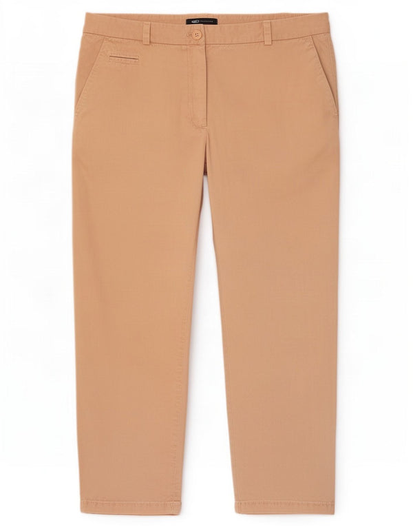 Marks & Spencer Pantalon chino fuselé pour femme UK 18 XL W36 L26 Coton rose