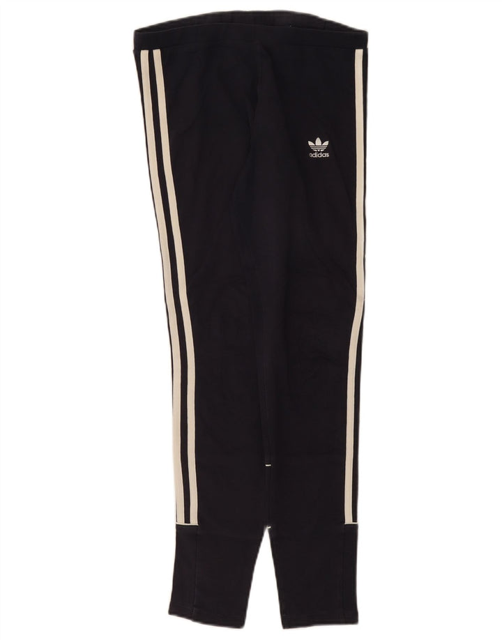Adidas Leggings Femme UK 8 Petit Bleu Marine Coton