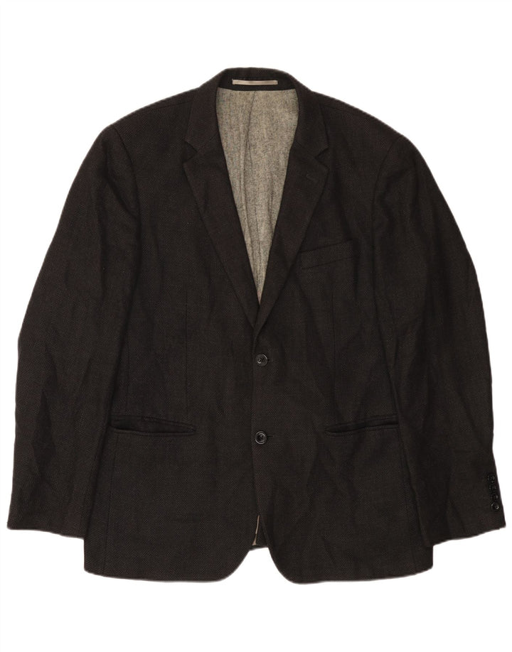 Dkny Veste blazer à 2 boutons pour homme UK 38 en laine noire moyenne