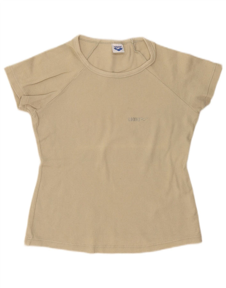 Arena T-Shirt Femme Top EU 34 XS Beige Coton