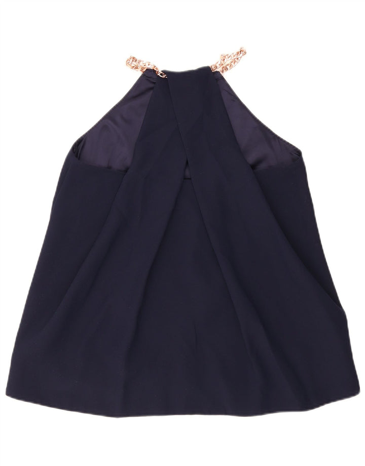 Ted Baker Haut caraco pour femme Taille 2 Petit Bleu marine Polyester
