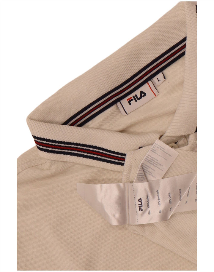 Fila Polo Homme Grand Blanc Coton