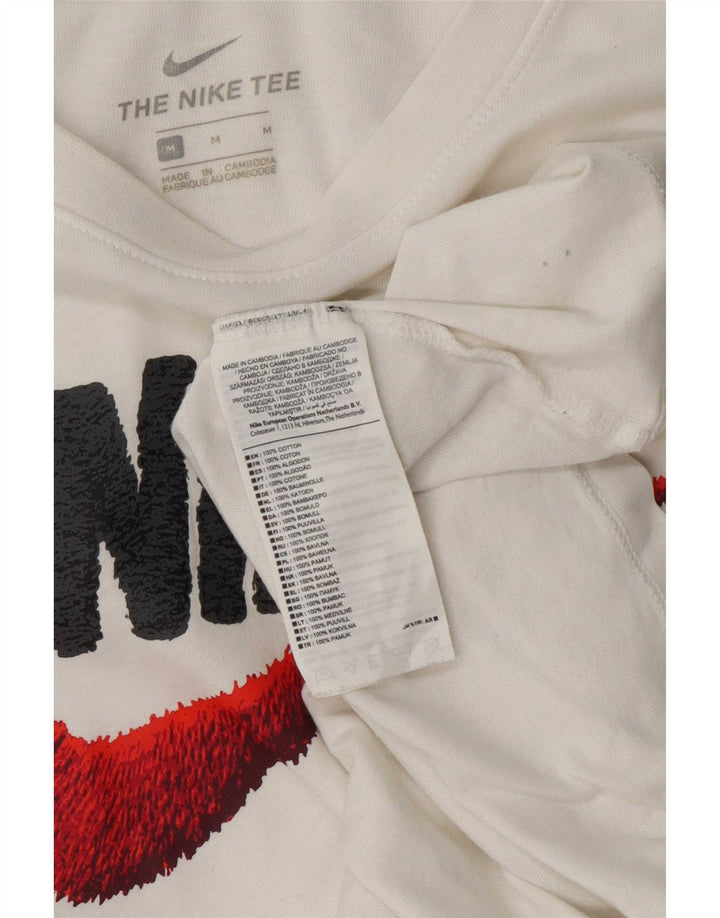 Nike T-shirt graphique pour homme en coton blanc moyen