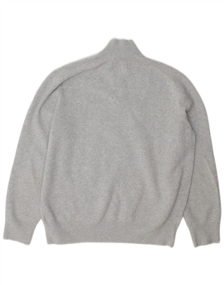 Marks & Spencer Pull col zippé pour homme XL Gris Polyester