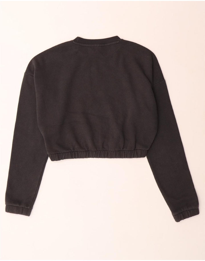 ADIDAS Sweat-shirt court surdimensionné pour femme UK 8/10 Petit coton gris