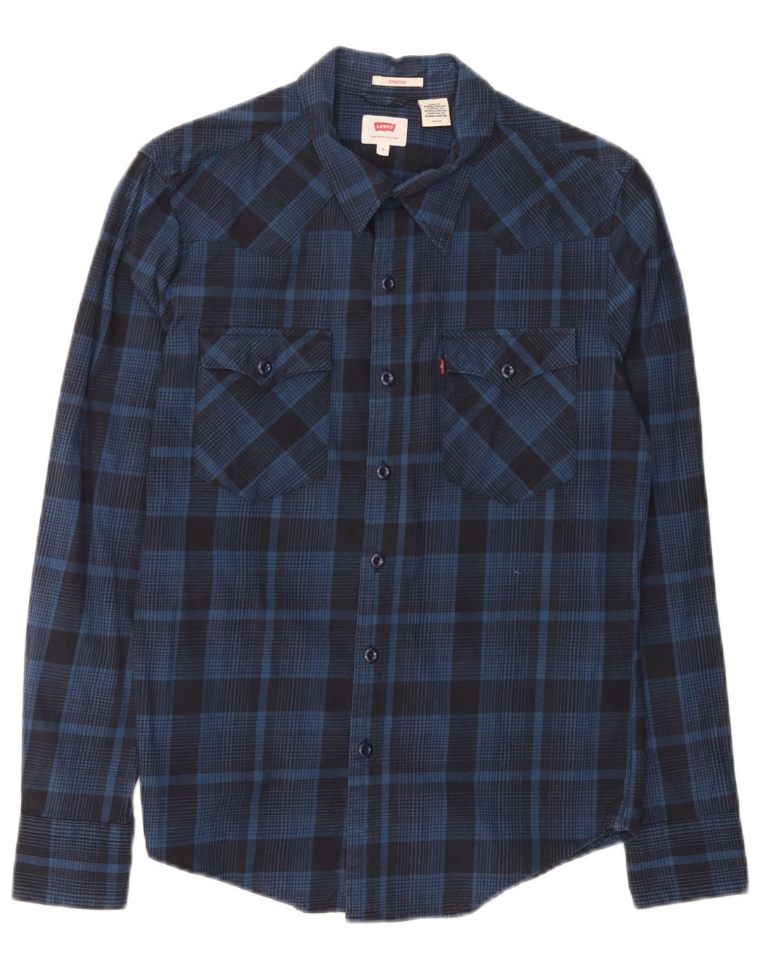 Levi's Chemise Homme Petit Carreau Bleu Marine Coton