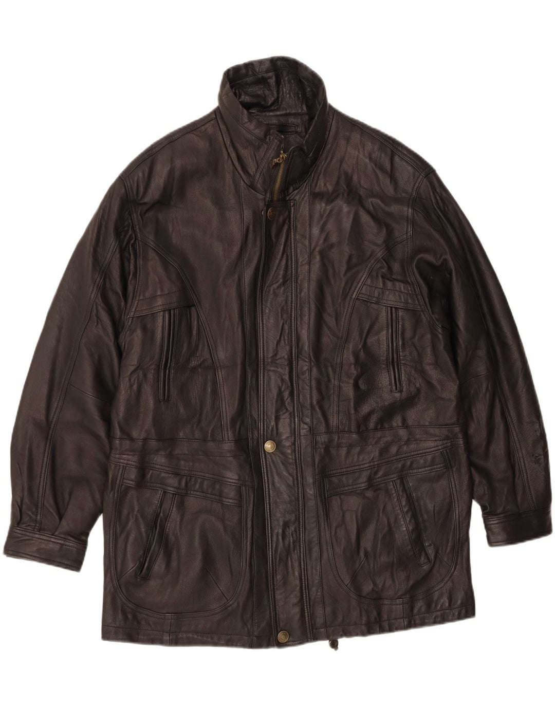 Veste en cuir homme vintage IT 52 XL Cuir noir