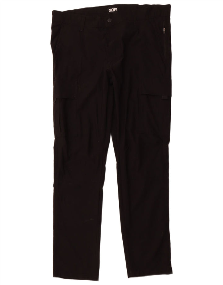 Dkny Pantalon Cargo Coupe Slim Homme W34 L32 Nylon Noir