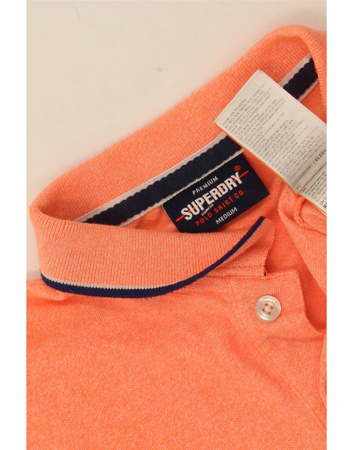 Superdry Polo Homme Orange Moyen Moucheté Coton