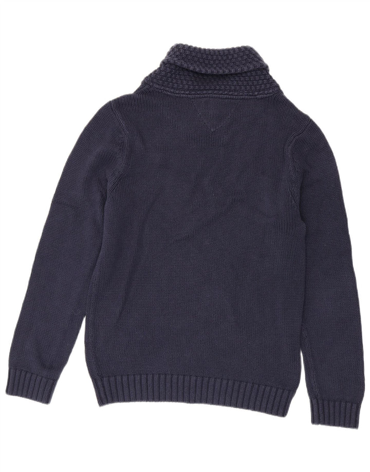 Tommy Hilfiger Pull Col Châle Homme Bleu Marine Moyen