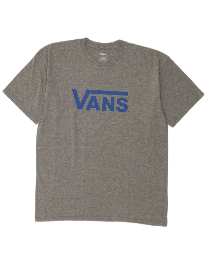 Vans T-shirt graphique pour hommes, grand coton moucheté gris