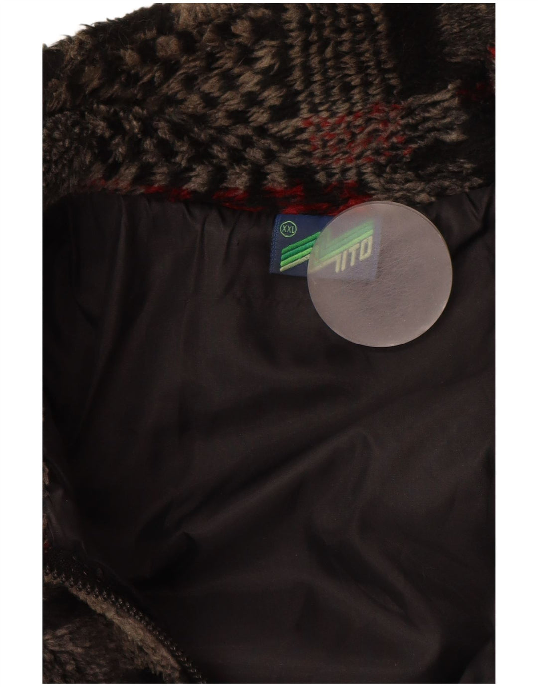 VINTAGE Veste polaire homme UK 44 2XL Gris Patchwork