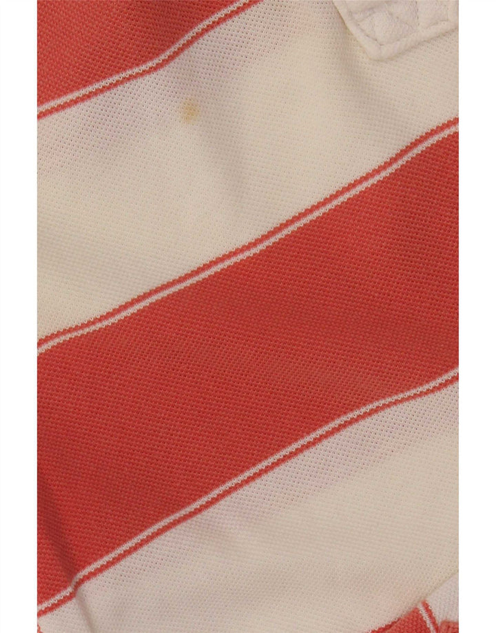 Polo Homme Fat Face Coton Rayé Rose Moyen