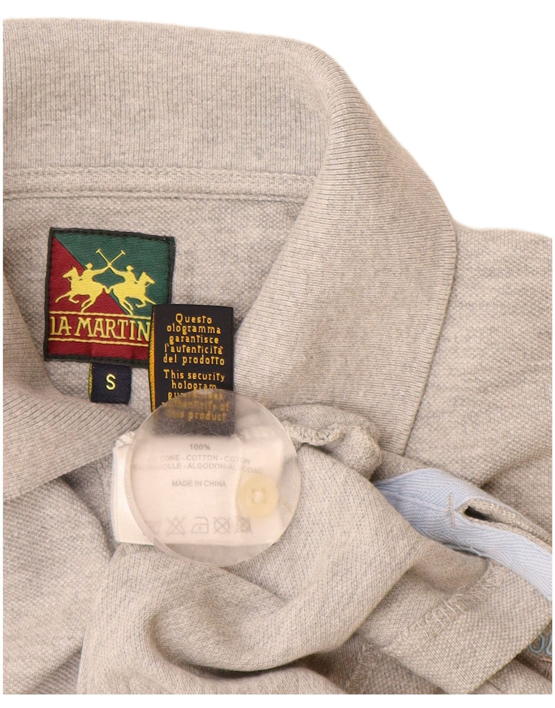 La Martina Polo Homme Petit Gris Coton