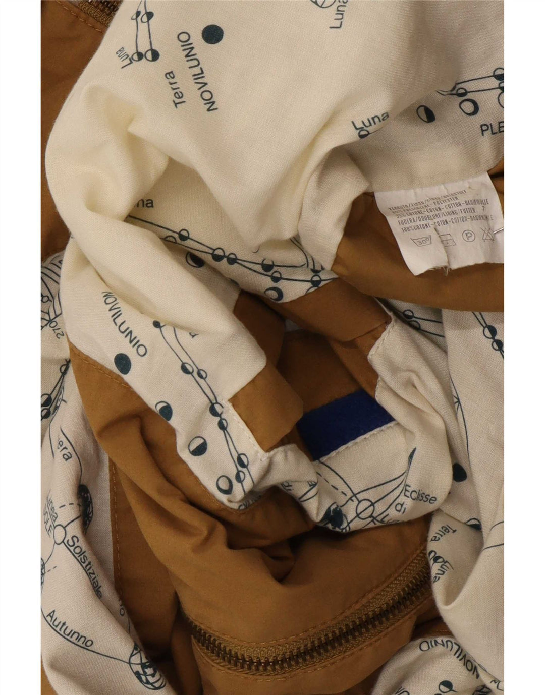 Stratos Veste bomber à capuche pour homme UK 40 Large Beige Polyester