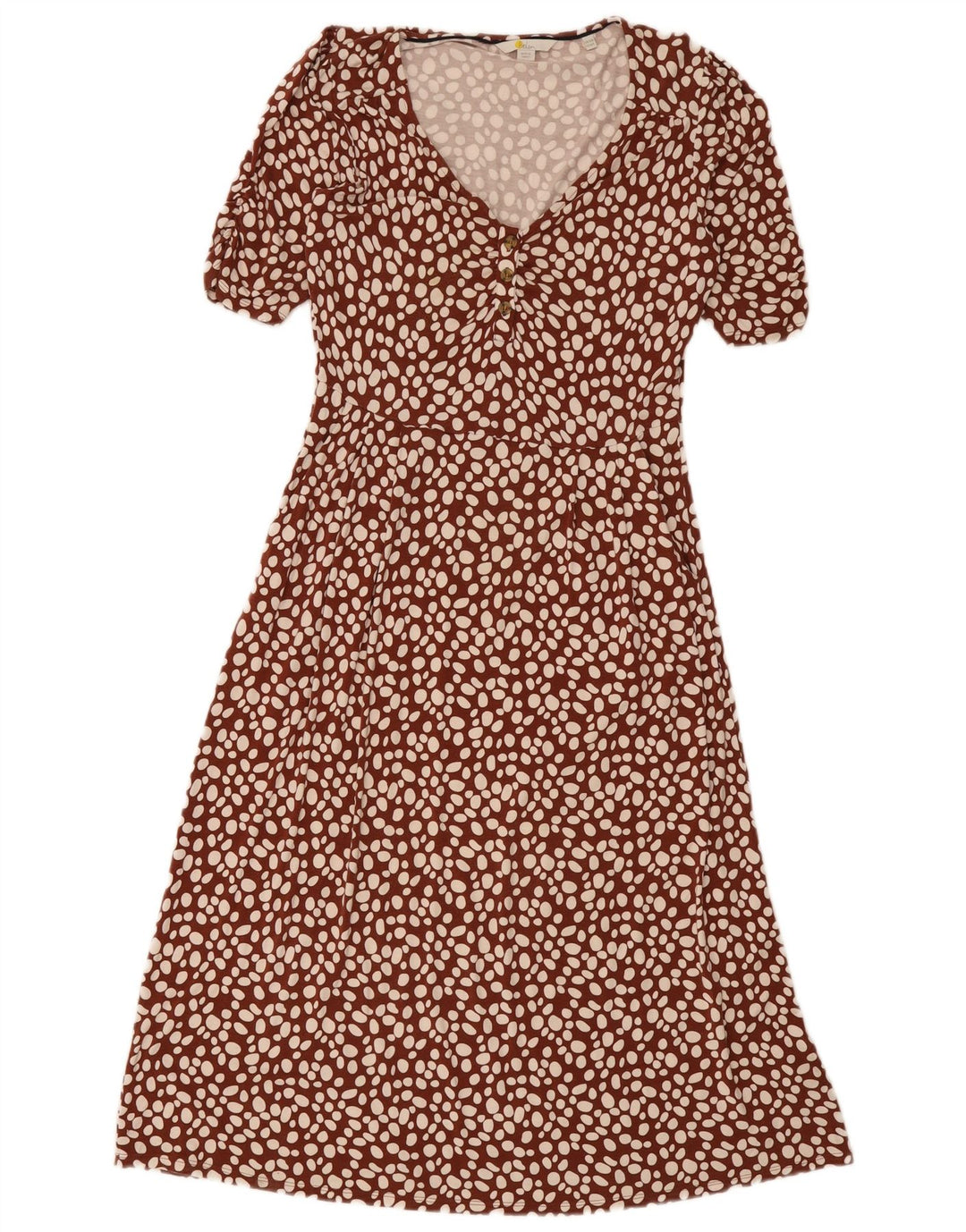 Robe longue Boden pour femme UK 42 Marron moyen à pois