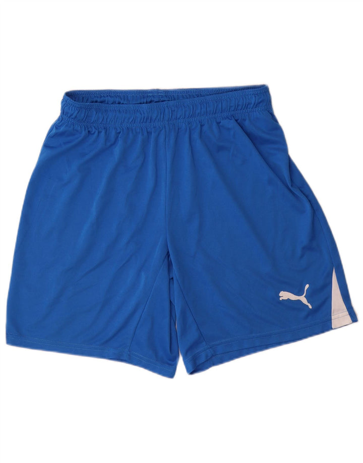 PUMA Short de sport pour hommes, grand, bleu, polyester