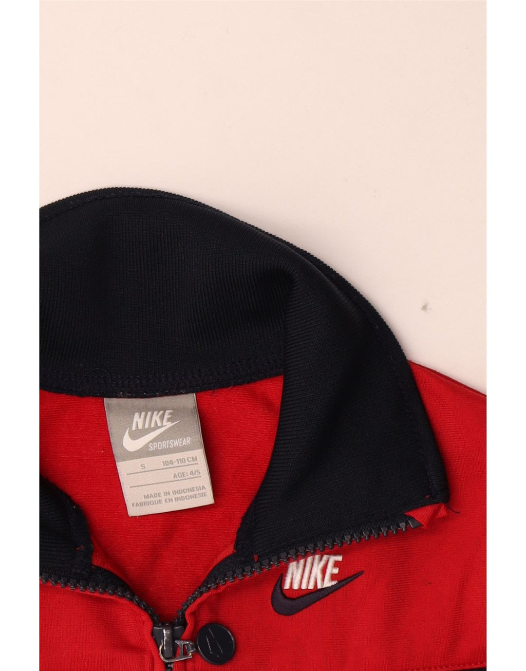 Veste de survêtement Nike Graphic pour garçon, 4-5 ans, petit, rouge, colour block