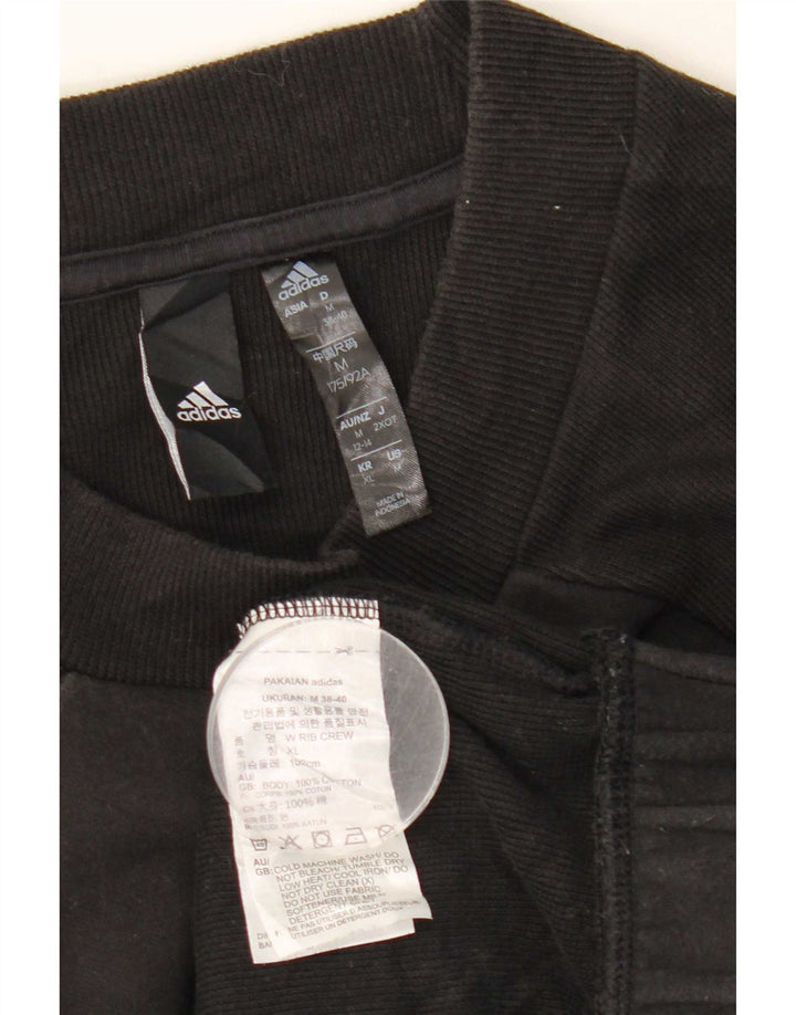Adidas Sweat-shirt court pour femme UK 14 Noir moyen Colourblock