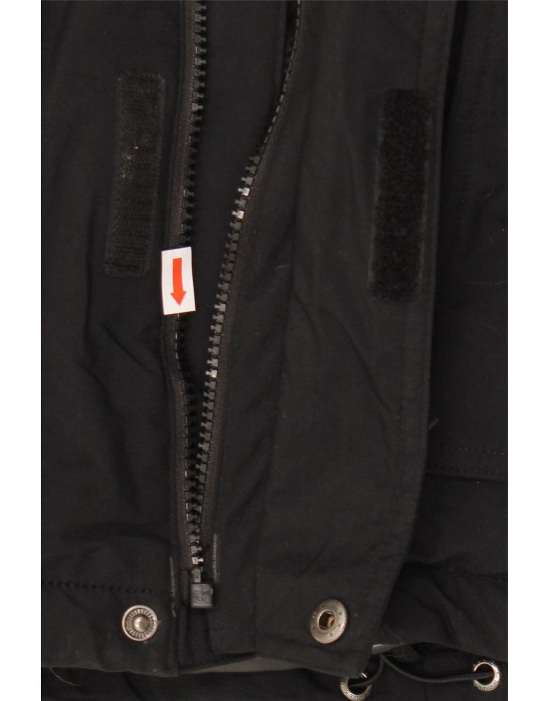 EDDIE BAUER Veste coupe-vent à capuche pour homme UK 38 Medium Black Nylon