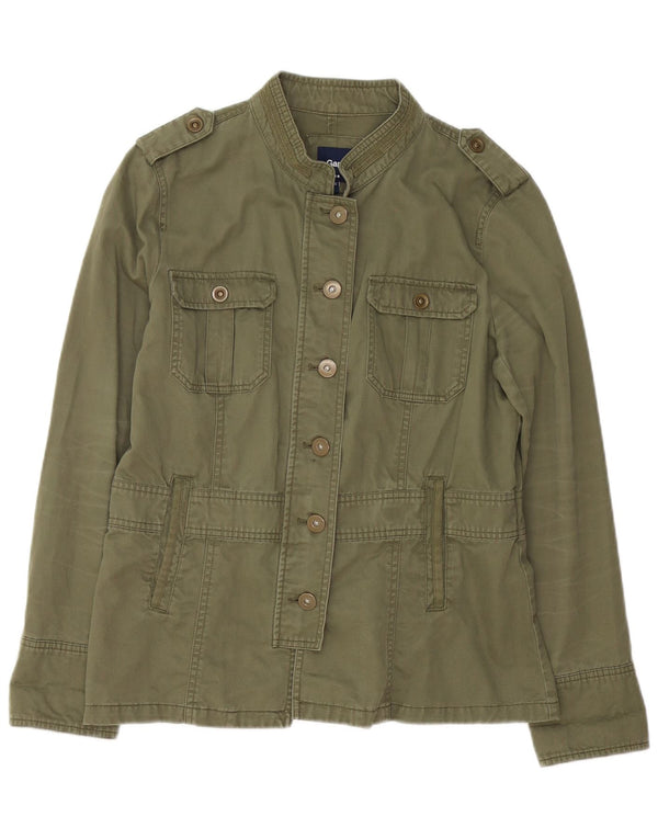 Gap Veste Militaire Femme UK 14 Moyen Kaki Coton